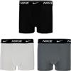 Nike E Day Cotton Stretch 3 Boxer per Bambino Black/White 13/15 Anni