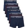 Columbia Amazon Exclusive - Confezione da 6 Boxer ad Alte Prestazioni, Grigio Montagna Scuro/Ciliegia Scuro/Blu Navy, Large