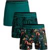 Muchachomalo Uomo Boxer 3-Pack, Fantasia, Cotone, Fascia Elastica
