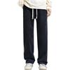 Generic Pantaloni casual da uomo in velluto a coste, vestibilità ampia, pantaloni da chef, pantaloni da golf dritti primaverili e autunnali, pantaloni bootcut con elastico in vita, pantaloni da uomo con