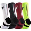 GKRQ Calzini sportivi, confezione da 4 paia, multicolore (verde, rosso, nero, rosa), traspiranti, per ciclismo e corsa, 39-44