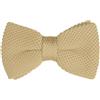 Allegra K Papillon da uomo pre-legato collo regolabile tinta unita lavorato a maglia papillon, Champagne, Taglia unica