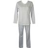 RAGNO Pigiama Donna Serafino con Bottoni Scollo v Manica Lunga Cotone Estivo Articolo D900N1