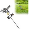GARDENIX Irrigatore a pulsante su picchetto (metallo), copertura a 360°, picchetto in metallo, attacco rapido Click-Lock, fino a 27 m di diametro