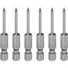 QUARKZMAN 6Pz #00 Punte Cacciavite Phillips PH00 1/4 Gambo Esagonale 2 (50mm) Acciaio S2 Magnetiche Grado Industriale con Testa Croce per Trapano Elettrico Asta 0.1 (2.5mm)