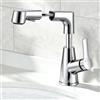 VirtuGro Rubinetto Bagno Lavabo Con Doccetta Estraibile a 2 Modalità cromo