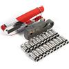 SOULONG Kit di utensili a compressione F-Type per connettori RG58 RG59 RG6 Stripper Set di aggraffatura coassiale con Stripper a cavo per strumenti di compressione 20 Connettori a compressione