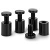 PrecisionGeek® Distanziali per Insegne in Alluminio - Supporti da Parete per Pannelli - Varie Misure e Colori (Nero, Ø20 mm × 25 mm)