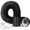 Vankarr Tubo Ventilazione 110MM,3m Condotto Aria in PVC e Alluminio,tubi di Scarico,Resistente al calore,con 2 Fascette in Acciaio,per Climatizzatore mobile, Ventilatore di Scarico,Cappa Aspirante