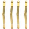 SENRISE 4 cerniere di supporto pieghevoli per coperchio, cerniere decorative per coperchio di scatola girevoli a 180 gradi per custodie in legno, scatole, display, baule e cassapanca (L)