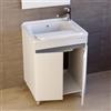 MarinelliGroup Mobile lavatoio in ALLUMINIO lavanderia vasca resina resistente acidi asse lavapanni MOLE (60 X 60 cm)