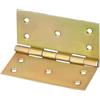 KOTARBAU® Cerniere per porte 100 mm x 100 mm, zincate gialle, con bordi, cerniere per mobili, 2 ali