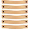 Brute Strength - Maniglie in pelle - 20 x 2,5 cm - Naturale - 6 pezzi | Maniglie e tiranti in cuoio pieno fiore per mobili, armadi e cassettiere; viti corte e lunghe incluse