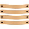 Brute Strength - Maniglie in pelle - 20 x 2,5 cm - Naturale - 4 pezzi | Maniglie e tiranti in cuoio pieno fiore per mobili, armadi e cassettiere; viti corte e lunghe incluse