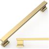 Amerdeco 6 pezzi Maniglie per Mobili da Cucina Distanza fori 192mm Oro Champagne spazzolato Maniglie cucina armadietti in acciaio Lega di zincoper mobili da cucina per mobili UK0020