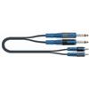 Quiklok Cavo Quiklok RKSA130-5m 2 Jack 6.3 mono /2 RCA maschio Blu/Nero
