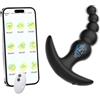 Qoosea Vibratore Anale 9 Modalità Plug Anale Ricaricabile in Silicone con APP & Telecomando, Stimolatore della Prostata & Vibratore Punto G, Giocattolo Sessuale per Uomini, Donne & Coppie