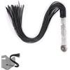 CoundCo Flogger in Pelle con Dildo in Vetro - Set Bondage con Analplug e Peitsche per Massaggio Prostatica e Vaginale - Giocattolo Erotico per Coppie