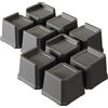 Lutown-Teen 9 Pz Rialzi per Letto Rialzo per Mobili, Solleva 7,6 cm, Nero