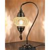 DEMMEX Lampada da tavolo turca con mosaico marocchino - Realizzata a mano in vetro colorato stile Tiffany con collo di cigno, luce per comodino o scrivania, illuminazione artistica boho per camera da