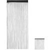 Relaxdays 1x Tenda a Fili, Accorciabile, con Passante, per Porte e Finestre, Tenda a Frange, 90x245, Nera