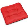 SuperKissen24. Set di 8 Cuscini per Sedie - Cuscino 45x45 cm da Esterno ed Interno Comoda Seduta Impermeabile per Mobili e Arredamento da Giardino, per Pavimento - Rosso