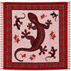 Ali Brothers Telo Copritutto Cotone Made in India 210x240 cm + Frange 7 cm - Copridivano Universale, Copriletto Matrimoniale, Coprimuro , Telo Parete, Coperta Estiva Leggera, Telo Arredo Multiuso (JECKO ROSSO)