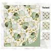 Russo Tessuti Telo Arredo Multiuso Grand Foulard Copritutto Copridivano Letto Foglie Oro Ginevra 270x280 Verde