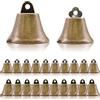 Geoyien 20Pcs Campana in bronzo vintage, Vintage campane di bronzo per fai da te Wind Glockenspiel Craft Decorations (10 ciascuno in due dimensioni)