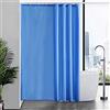 Furlinic Tende Doccia Anti-Muffa Tessuto in Poliestere, Grande Tende Doccia Impermeabile &Lavabile,Tenda Vasca da Bagno con 12 Ganci Tenda doccia Blu-180x210cm.