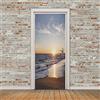 A.Monamour Adesivo Porta Autoadesiva Malibu Mare Tramonto Natura Paesaggio Vinile PVC Adesivi per Porte Interne 3D Pellicola Adesiva Poster Sticker Murale Decorazione da Parete Carta da Parati