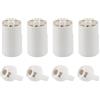 Enwye Set di 4 portalampade a Vite E14 con Filettatura M10×1, Supporto per Lampada espositiva, Tensione Massima 250 V, Potenza 80 W (Bianco)