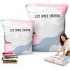 Yutissi 2 Pz Sacchetti Sottovuoto Senza Pompa, Buste Salvaspazio Sottovuoto, Riutilizzabili Sacchetti Salvaspazio, Per Contenere Vestit, Lenzuola, Piumoni, Cuscini E Coperte，M+L