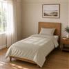 Homebliss Copripiumino Microfibra Parure Letto 150x220 + 45x75 1PCS, Tortora Beige | Microfibra 65G morbida e leggera