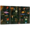 Printed Paintings Stampa su Tela 3 Parti(120x80cm): Paul Klee - magia Pesce