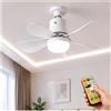 Generic Ventilatore da Soffitto con Luce LED E27 e Telecomando 30W40CM A
