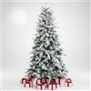 FORTUNATO BiancoPino Albero di Natale Innevato, LED Integrati Bianco Caldo, Real Touch PE/PVC, Base in Metallo (H 210 cm)