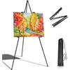 Kiuiom Treppiede Ripiegabile di Nozze,Cavalletto per Targa di Matrimonio,Cavalletti Nero,Cavalletto Pittura Portatile per Pittura/Fiere/Presentazioni/Poster/Display D'arte,38-169cm (Nero 1PC)