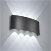 Voltix Applique da Parete LED 24W 2400LM Lampada da Parete Impermeabile per Interni ed Esterni - Lampade da Parete per Interni per Camera da Letto, Soggiorno (Bianco Freddo - 6500K-N, 24W)