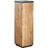 VIVANNO Colonna decorativa per fiori in legno riciclato, alta 100 cm, marrone