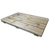 SUNWOOD Pedana doccia antiscivolo in legno 120x60 cm, in pino impregnato, spessore 5 cm, Made in Italy