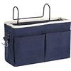 Croselyu, portaoggetti per la casa, multifunzionale, comodino da appendere, portariviste da letto, borsa portaoggetti per libri e riviste, da camera, blu