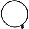anso Lampada da comodino a LED da scrivania, lampada circolare, dimmerabile, decorazione per la casa, USB, bianco freddo (nero))