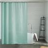 Furlinic Tende Doccia Anti-Muffa Tessuto in Poliestere, Menta verde Tende Doccia Angolare Impermeabile &Lavabile,Tenda Vasca da Bagno con 10 Ganci Tenda doccia-150x180cm.