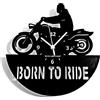 Instant Karma Clocks | Orologio da Parete Born to Ride | Design Motociclista Vintage | Decorazione per Amanti delle Moto | Idea Regalo Originale Biker