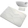 Eventerde Tappetino Doccia in Terra Diatomea | Tappeto in Terra Diatomea | Assorbimento Rapida Asciugatura Istantanea Design Moderno per Bagno Piscina Hotel Spa