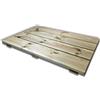 SUNWOOD Pedana doccia antiscivolo in legno 100x60 cm, in pino impregnato, spessore 5,4 cm