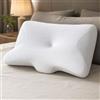 MAXIME MAISON - Cuscino Cervicale per Dormire Ergonomico in Memory Foam a Lento Rilascio, Prende le Forme del Viso e Dona un Riposo Profondo Prevenendo le Pieghe del Viso, Federa Sfoderabile