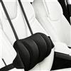 YOOMUR Cuscino di sostegno lombare: Cuscino Lombare Auto, Cuscini Lombari Ergonomico, Supporto Dorso in Memory Foam con doppie cinghie per ufficio, casa, auto (nero)