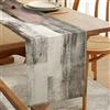 Hanrunsi Runner da Tavola Retrò Stile Rustico Runner da Tavola Grigio Addensato in Lino a Doppio Strato per Tavolino da Caffè, Feste, Matrimoni, Cene di Eventi, Decorazioni per la Casa 33 cm x 183 cm